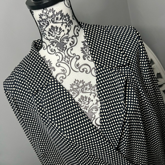 Eloquii Jackets & Blazers - Eloquii Polka Dot Longline Double Breasted Lightweight Trench Jacket Size 24